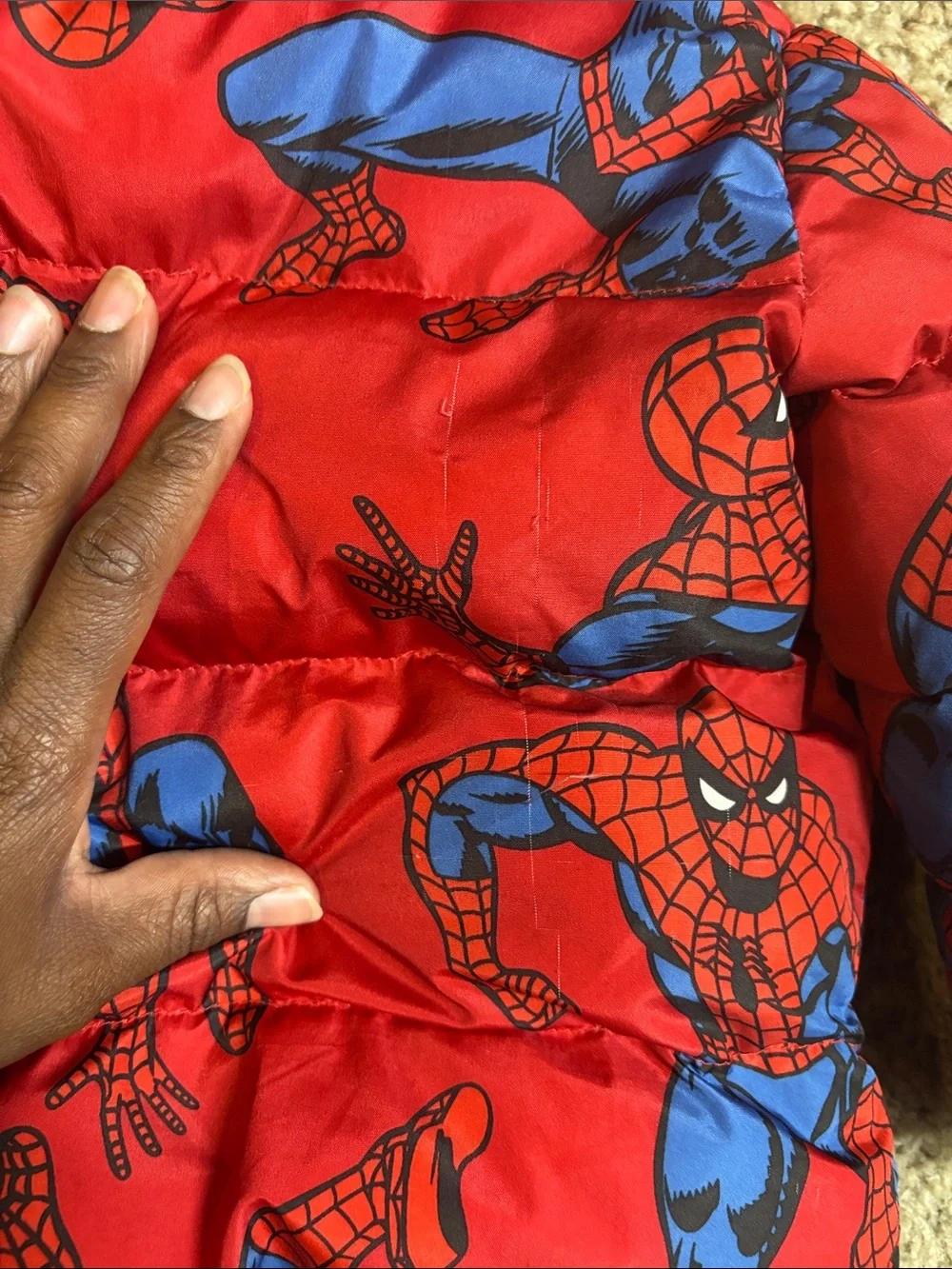 Spiderman bright puffer